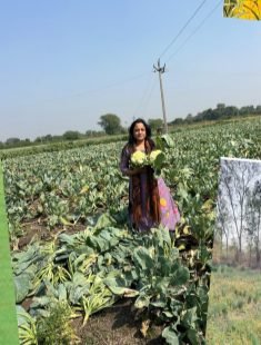 Soniya Jain in her vegetable field